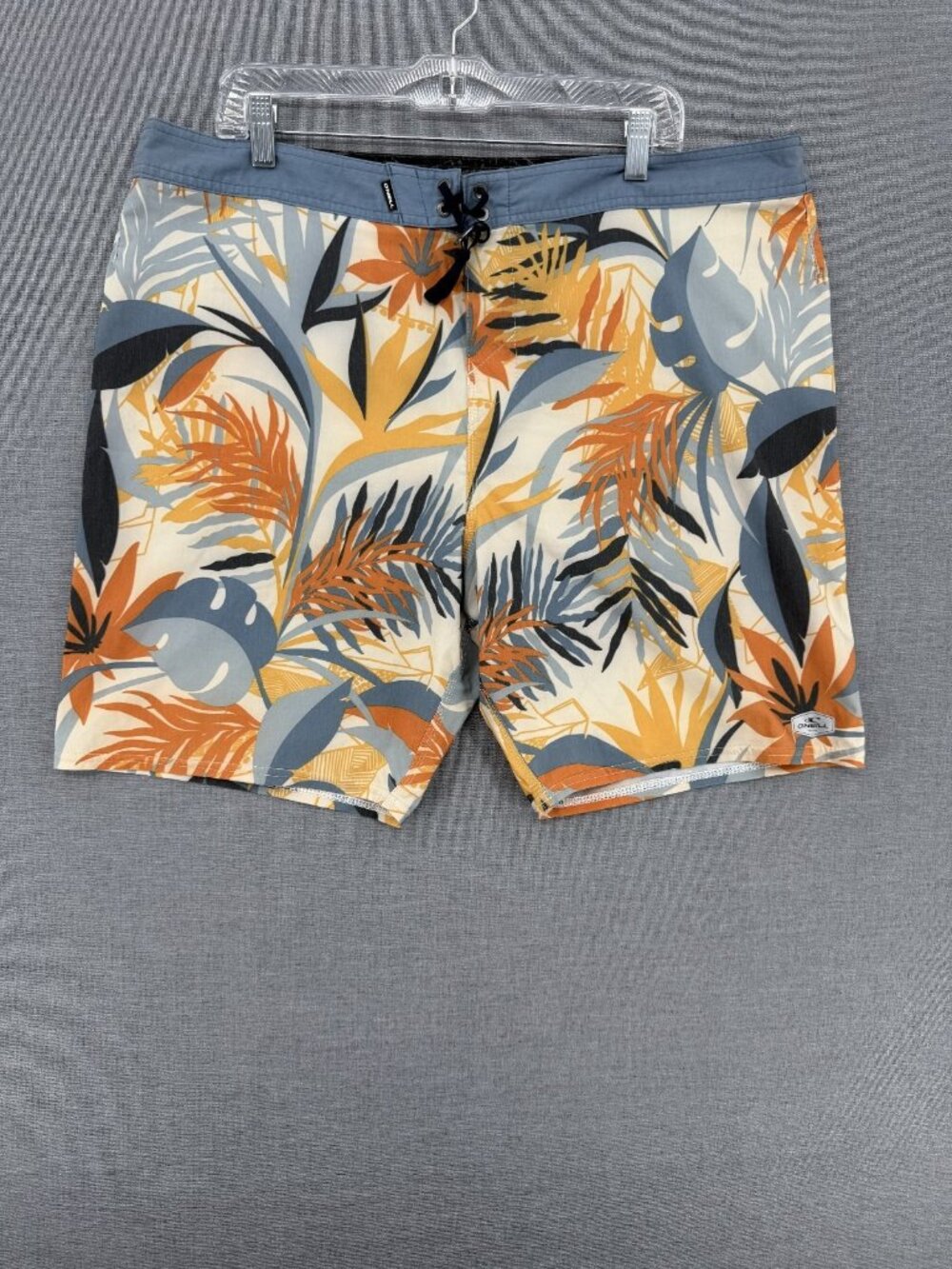 O’Neill Hyperfreak Board Shorts Mens 40 8" Floral Swim Trunks Drawstring